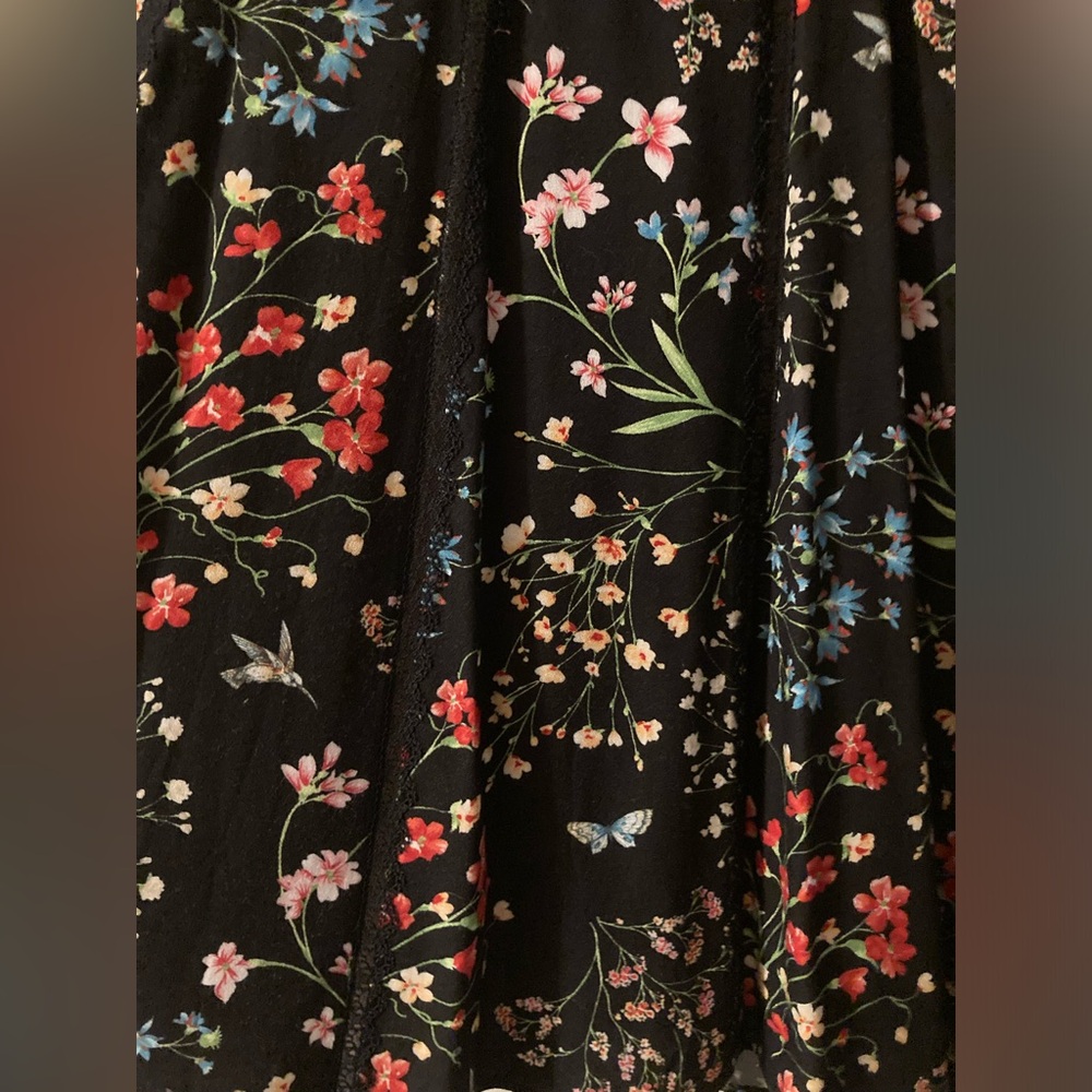 Alice and Olivia Black Floral Lace Dress Size 4 Cottage Romantic Spring Dress - Picture 9 of 11